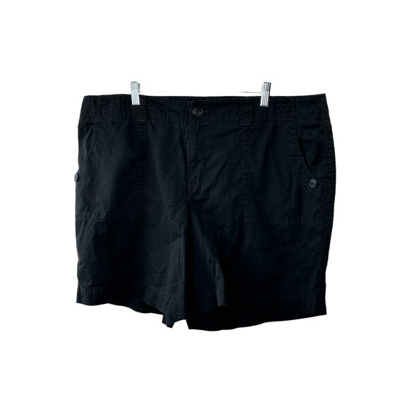 Lane Bryant 100% Cotton Black Shorts Women's Size 18 Inseam 7.5" - Picture 5 of 6